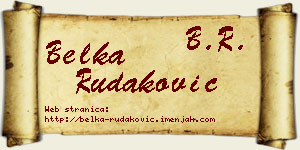 Belka Rudaković vizit kartica